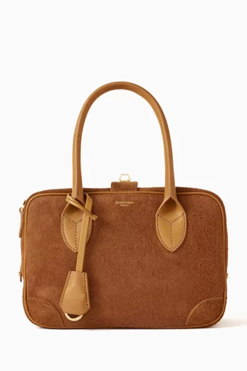 حقيبة فيتا بيد علوية جلد بملمس فرو