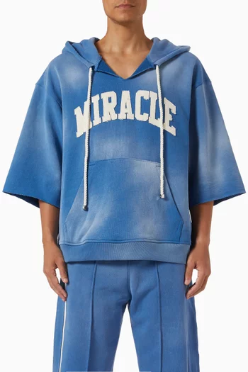 Miracle Cut Off Hoodie in Cotton Terry
