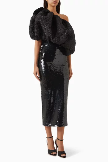 Sequin-embellished Convertible Dress