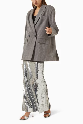 Pinstripe Crystal Blazer