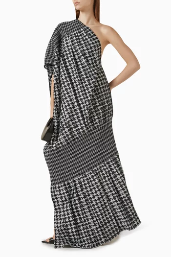 Metallic One-shoulder Dress