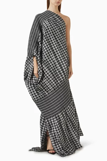 Metallic One-shoulder Dress