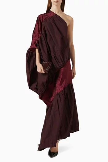 One-shoulder Maxi Dress in Stretch-knit