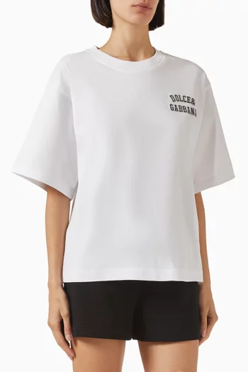 Embroidered-logo T-shirt