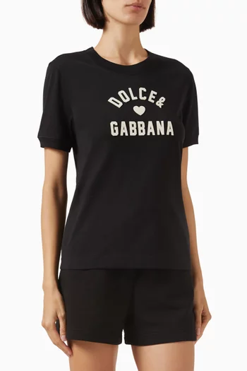 Crystal-logo T-shirt in Jersey