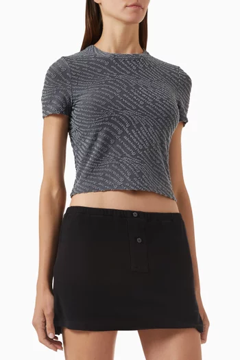 تي شيرت بيبي بأكمام قصيرة وشعار الماركة جاكار