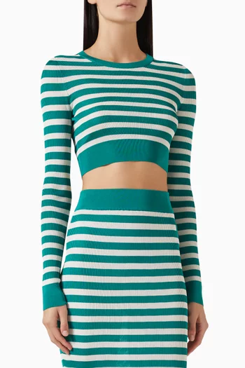 Striped Crop Sweater