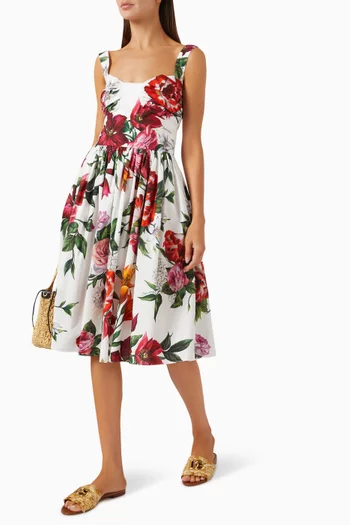 Floral-print Dress in Cotton