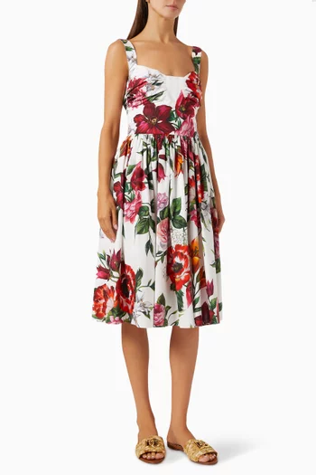 Floral-print Dress in Cotton