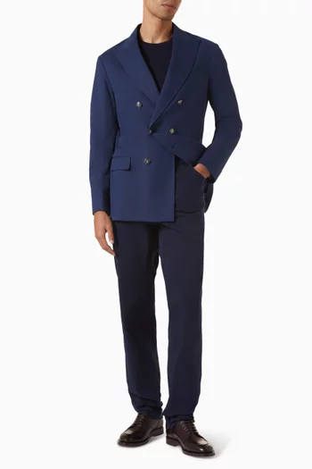 Deconstructed Blazer in Cotton-blend Gabardine