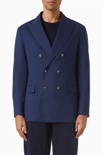Deconstructed Blazer in Cotton-blend Gabardine
