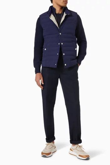 English Rib Zip Cardigan in Malfilé Cotton
