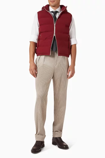 Double Pleat Pants in Cotton & Cashmere Corduroy