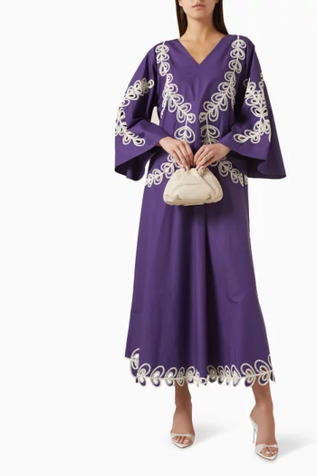 Embroidered Kaftan in Cotton