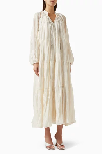 Metal-chord Tiered Kaftan