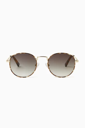 Lost Legacy Round Sunglasses in Metal