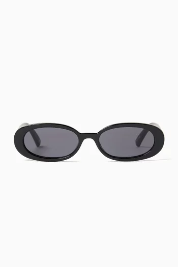 Outta Love Oval Sunglasses in Acetate