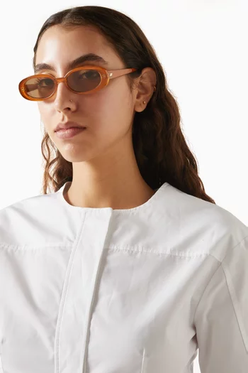 Outta Love Oval Sunglasses