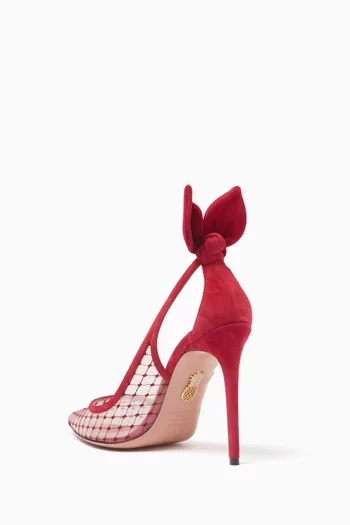 Bow-tie 105 Net Pumps in Suede & Mesh