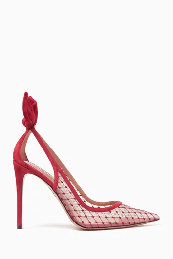 Bow-tie 105 Net Pumps in Suede & Mesh