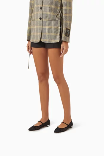 Juliette Embroidered Ballet Flats in Mesh