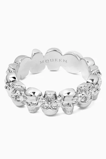 Skull and Pearl Ring