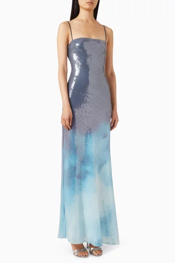 Melrose Sequin-embellished Maxi Dress