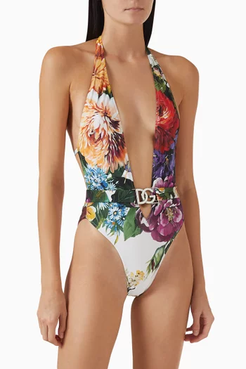 Floral-print One-piece Swimsuit