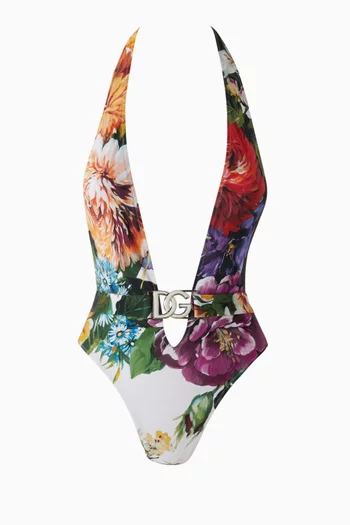 Floral-print One-piece Swimsuit