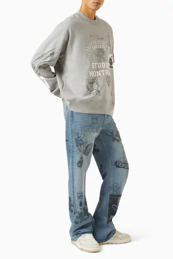 High Low Jeans in Denim