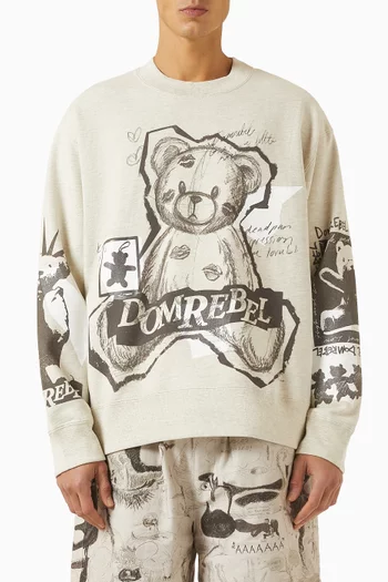 High Low Sweatshirt in Cotton