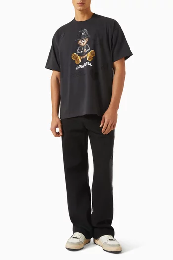 NY Bear Sketch T-shirt in Cotton