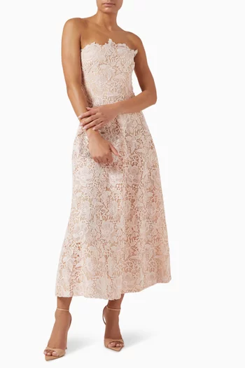 Rosalia Midi Dress in Lace