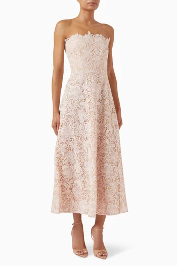 Rosalia Midi Dress in Lace