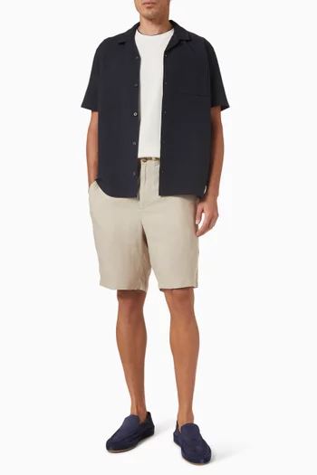 Cabana Seersucker-Knit Shirt in Cotton