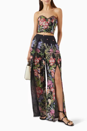 Flody Floral-print Pants