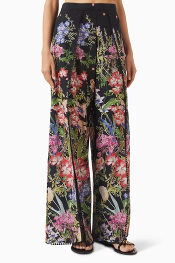 Flody Floral-print Pants