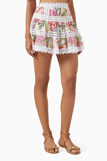 Greta Mini Skirt in Cotton Blend