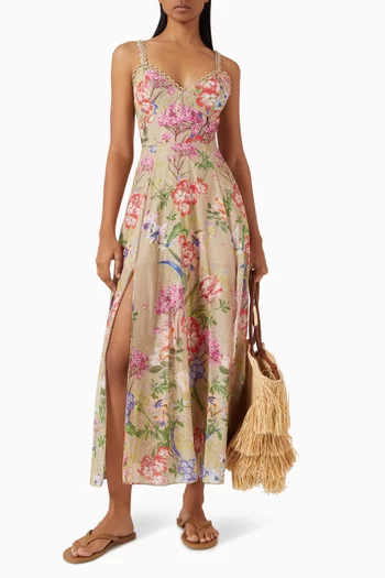 Iraso Floral-print Dress in Cotton Blend