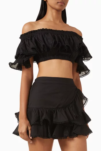 Cata Off-shoulder Top in Cotton Blend