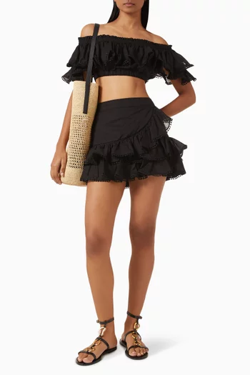 Fera Mini Skirt in Cotton Blend