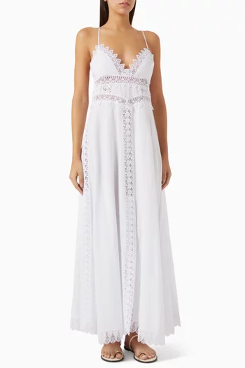 Cindy Open-back Dress in Cotton Blend