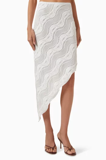 Cascade Knit Skirt in Cotton Blend