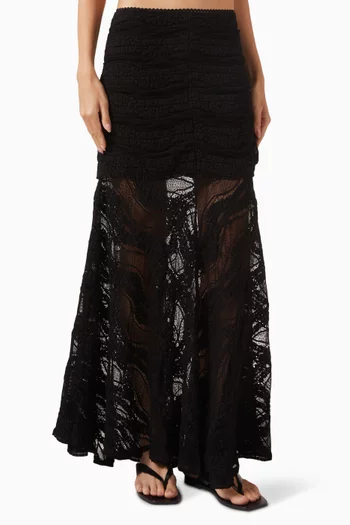 Glare Maxi Skirt in Lace