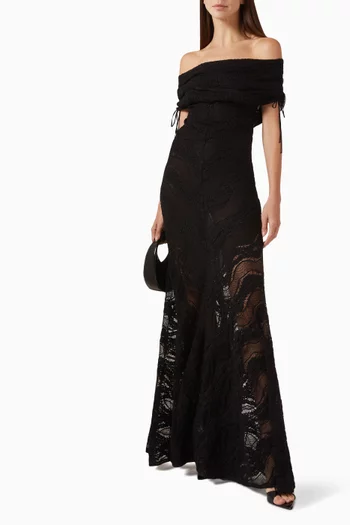 Oasis Off-shoulder Dress in Lace