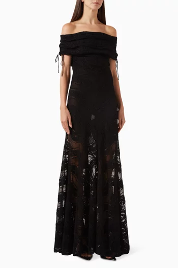 Oasis Off-shoulder Dress in Lace