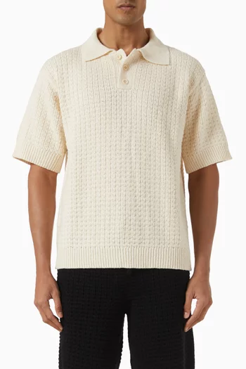 Nora Lite Check Polo T-shirt in Cotton