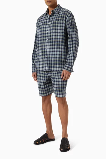 Dune Plaid Beach Shirt in Cotton