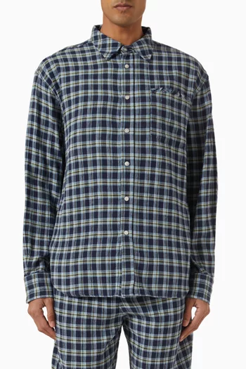 Dune Plaid Beach Shirt in Cotton