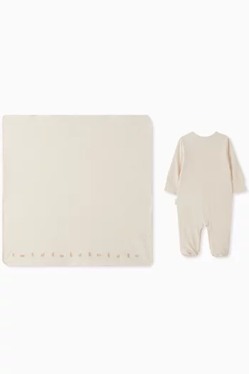 Bunny Baby Sleepsuit and Blanket Gift Set
